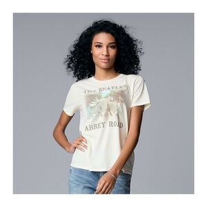Simply Vera Vera Wang White Abbey Road Graphic Tee